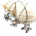 Silver Tone Copper Pearl Beads Cage Pendant Necklace